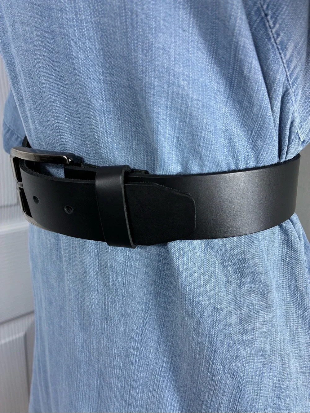 Mens belt Sz 36 Classic Black leather office school casual